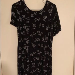 Navy floral dress